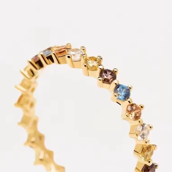 Anthropologie Elegant Multicolor Gem Ring | Size 7 - Picture 3 of 6